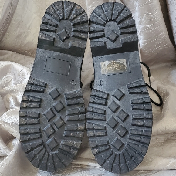 UNILADY WHITE COMBAT BOOTS SZ 7 - Picture 9 of 11